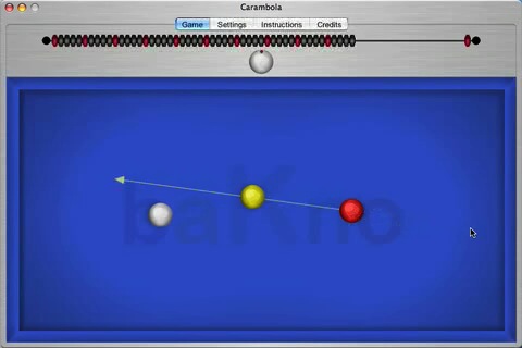 Top Spin Carambola.

The fixed white ball located on top of 
the table, shows the Spin with a red dot.