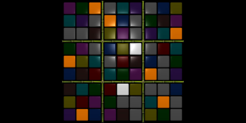 Color Sudoku board showing its hint feature