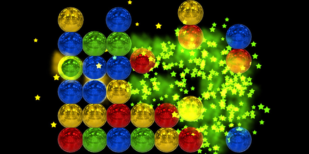 Kubix game play in a 8 by 8 spheres