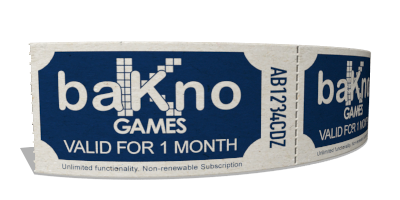 Stripe of game tickets for bakno apps