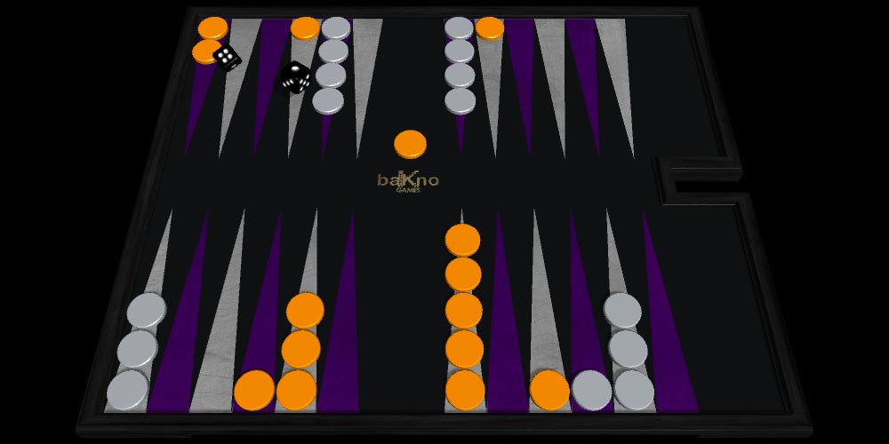 Backgammon table featuring a plastic design