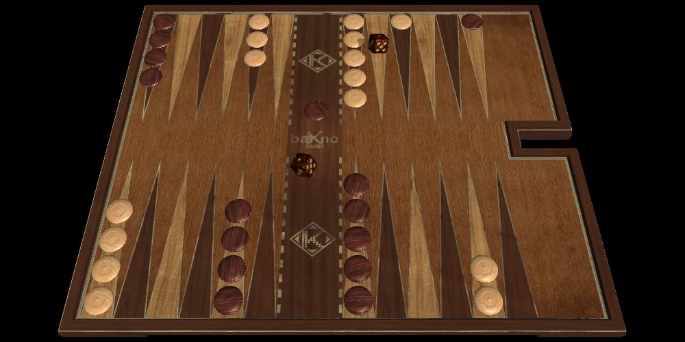 Backgammon table featuring a wooden design