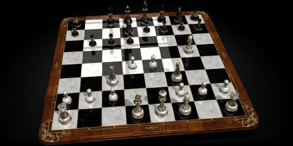 Chess' Victorian table featuring an advanced match