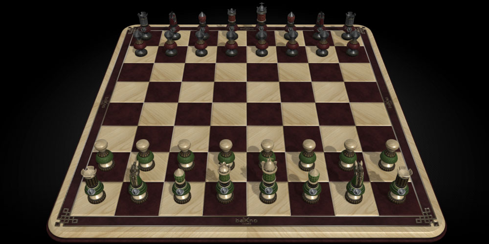 Chess' mandarin table ready to begin a match